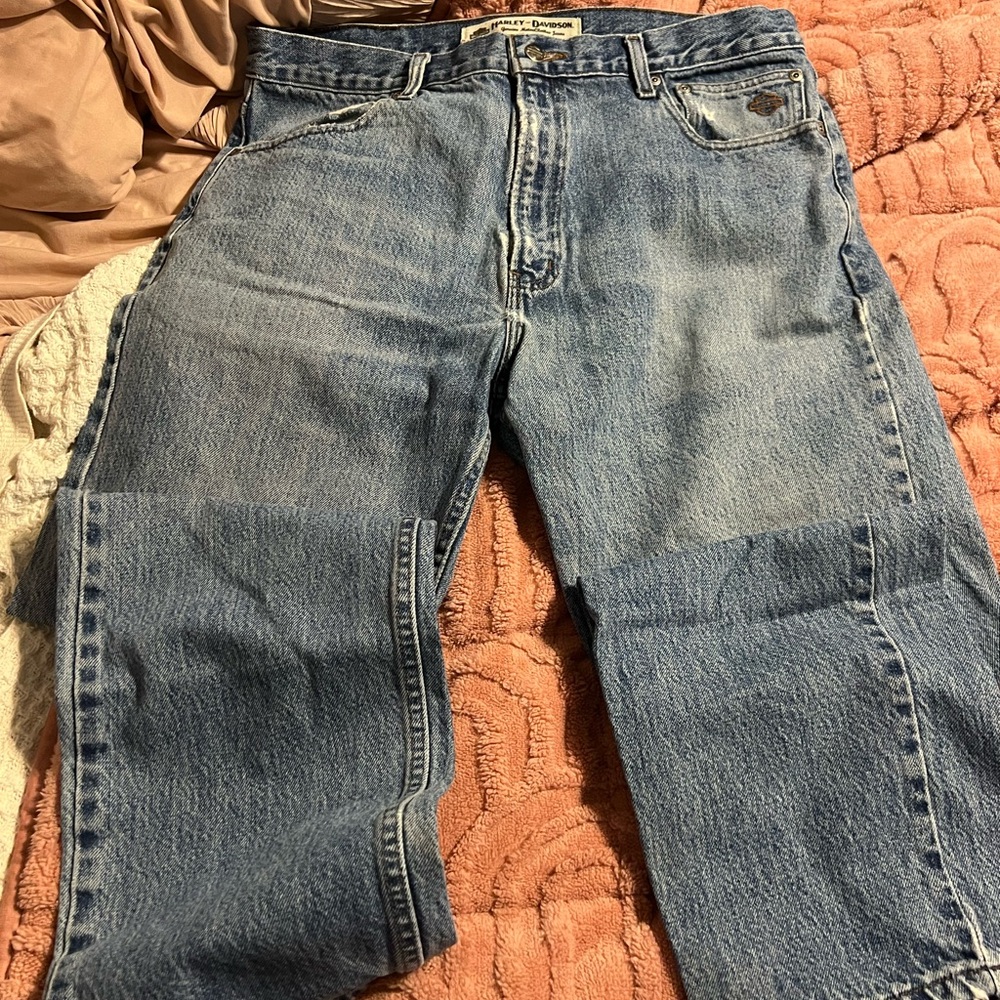 Harley-Davidson Relaxed Fit Blue Jeans